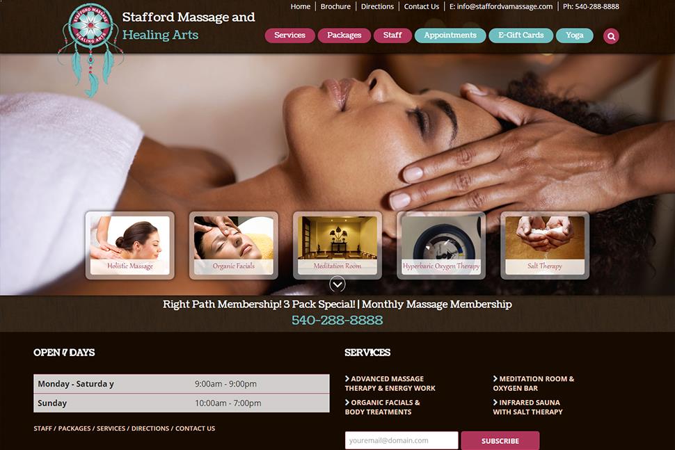 Massage website template